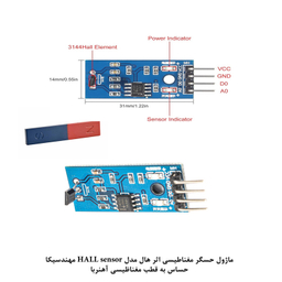 کیت آموزش الکترونیک مهندسیکا مدل ماژول حسگر مغناطیسی اثر هال HALL E-016