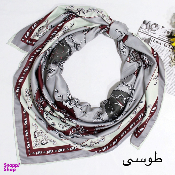 روسری زنانه آنالیا مدل ابریشم توییل بهاره کد 9802