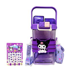 قمقمه کودک مدل کرومی عروسکی گنجایش 0.65 میلی لیتر به همراه برچسب کد 01