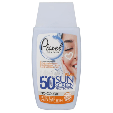 کرم ضد آفتاب بدون رنگ پیکسل مدل Sensitive And Dry Skin حجم 50 میلی لیتر