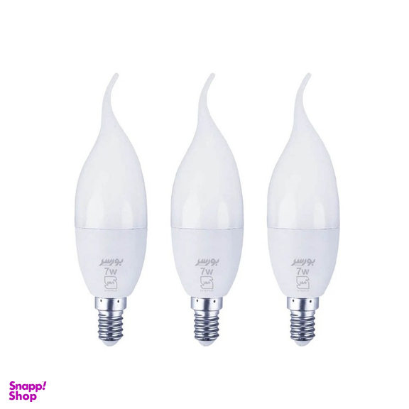لامپ LED اشکی 7 وات بورسر مدل CL37 پایه E14 بسته 3 عددی