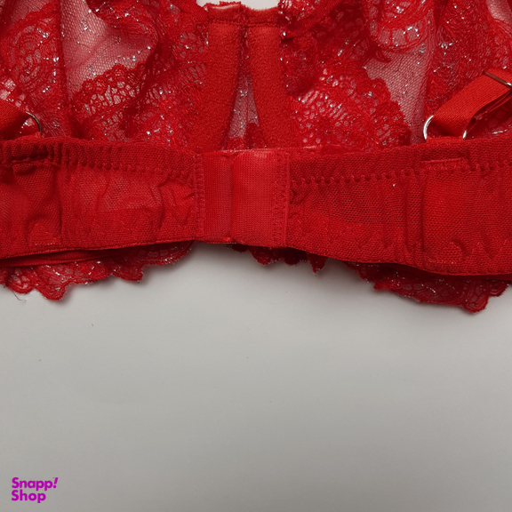 ست شورت و سوتین زنانه برتا مدل توری کد 2420ZR رنگ قرمز