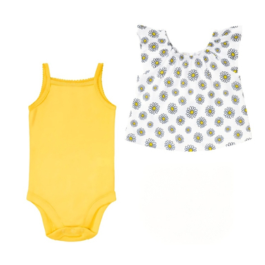 ست تیشرت و بادی نوزاد لوپیلو مدل بابونه کد 026