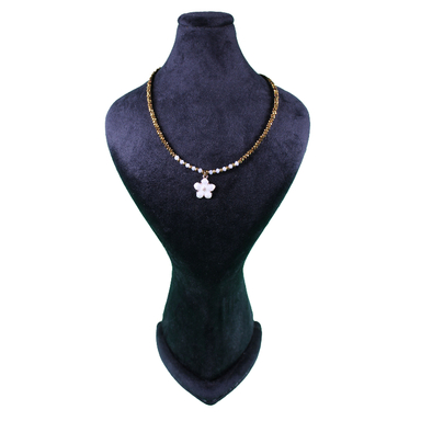 گردنبند زنانه طرح گل مدل دست ساز منجوقی کد 03