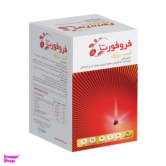 قرص مکمل آهن فروفورت دکتر عبیدی بسته‌ ۳۰ عددی