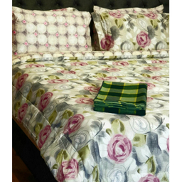 ست سه تکه لحاف یک نفره ساتن نخ رزین تاژ ملرز مدل Juanna