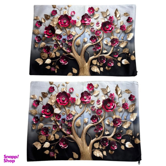 روبالشی طرح گل کد 319 مجموعه 2 عددی