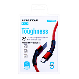 کابل شارژ USB به MicroUSB کینگ استار مدل K30 A طول 1 متر