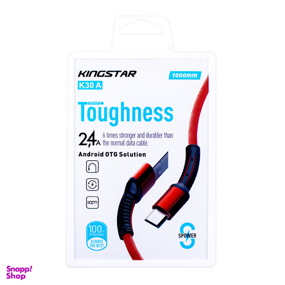 کابل شارژ USB به MicroUSB کینگ استار مدل K30 A طول 1 متر