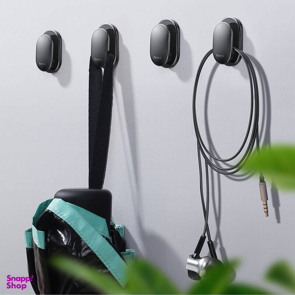 پد نگهدارنده اشیاء داخل خودرو باسئوس مدل Small Hook بسته 4 عددی