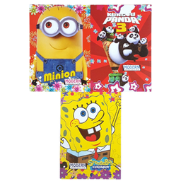 دفتر مشق 50 برگ مدرن مدل طرح برجسته اکلیلی کد 129 مجموعه 3 عددی