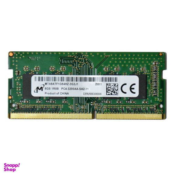 رم لپ تاپ DDR4 تک کاناله 3200 مگاهرتز میکرون مدل DPANW20004 ظرفیت 8 گیگابایت