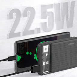 پاور بانک 22.5 وات رسی مدل RPB-P40 ظرفیت 10000 میلی آمپر ساعت به همراه کابل Type-C و لایتنینگ