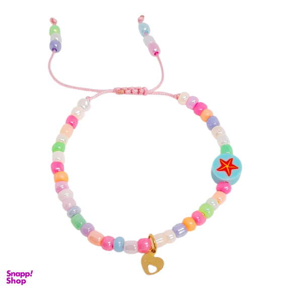 دستبند طلا 18 عیار دخترانه مدل رنگین کمان کد 473269