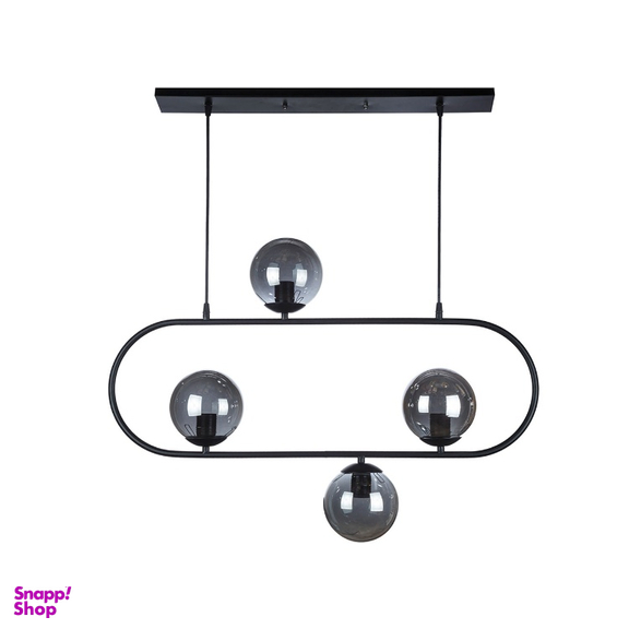 لوستر خطی آرام مدل 4 شعله حباب کروم کد 810