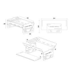 منقل پازلی ونش مدل فولادی کد N13