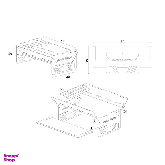 منقل پازلی ونش مدل فولادی کد N13