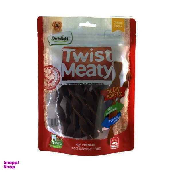 تشویقی سگ دنتالایت مدل M TWIST MEATY SLOW وزن 100 گرم