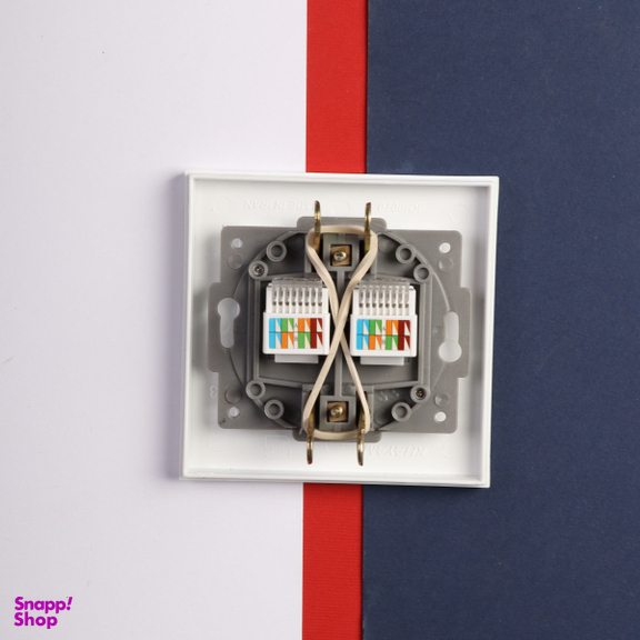 پریز شبکه دو پورت خیام الکتریک مدل آرام