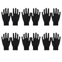 دستکش طاها طب مدل نخی مچ دار کد 5291-3 بسته 6 عددی