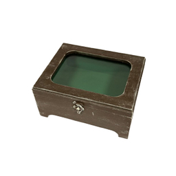 جعبه چوبی محک طرح کهنه کاری کد 962518 رنگ قهوه ای