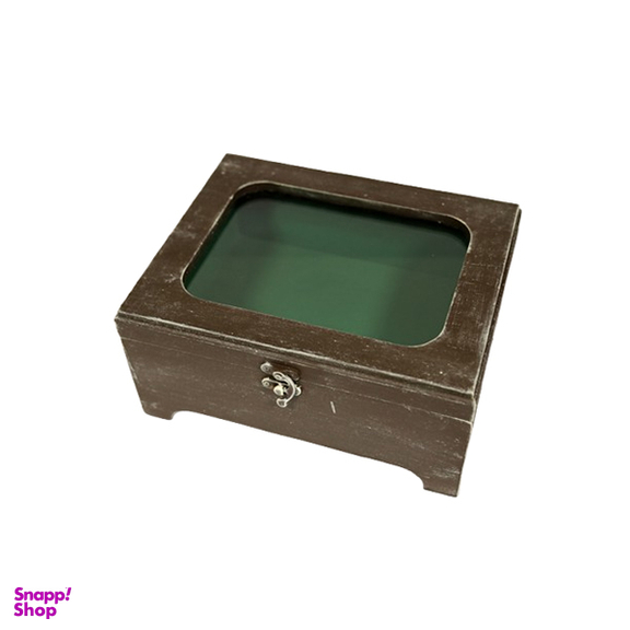 جعبه چوبی محک طرح کهنه کاری کد 962518 رنگ قهوه ای