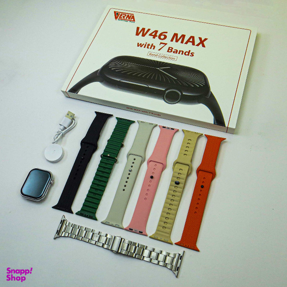 ساعت هوشمند ورنا مدل W46 Max به همراه 7 بند