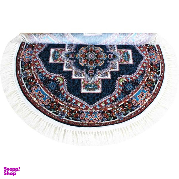 فرش ماشینی گرد مدل ناردون 101 رنگ سرمه ای