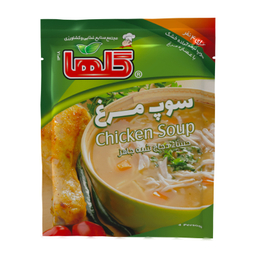 سوپ مرغ نیمه آماده گلها وزن 70 گرم بسته بندی سلفون
