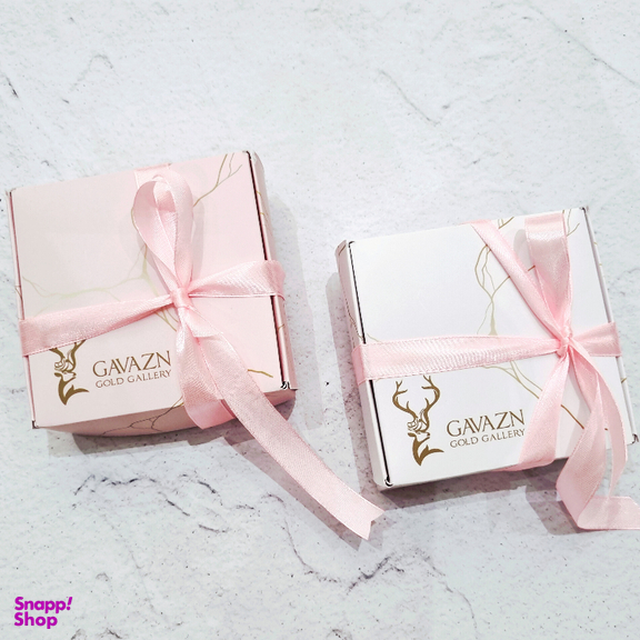 پلاک گردنبند طلا 18 عیار زنانه گوزن مدل سواروسکی قلب قرمز کد jf189