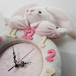 ساعت دیواری کودک نی نی سیس مدل خرگوش کد W-RAB-So