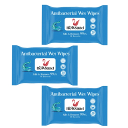 دستمال مرطوب نیوساد مدل آنتی باکتریال 3 بسته 28 عددی