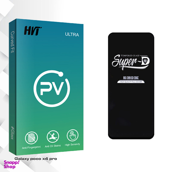 محافظ صفحه نمایش شیشه ای اچ وی تی مدل PV Glass Super-D مناسب برای گوشی موبایل شیائومی poco x4 pro