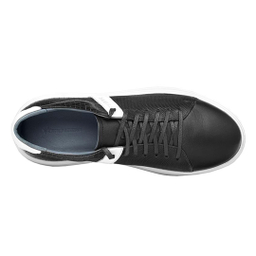 کفش اسپرت مردانه نوین چرم مدل 1-1812 MS3192 رنگ مشکی