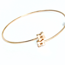 بنگل طلا 18 عیار دخترانه طرح گل