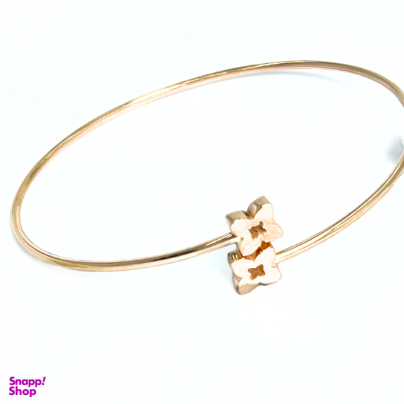 بنگل طلا 18 عیار دخترانه طرح گل