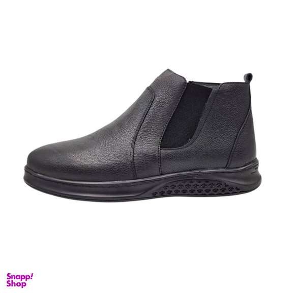 نیم بوت مردانه چرم ریباری مدل Z21 رنگ مشکی