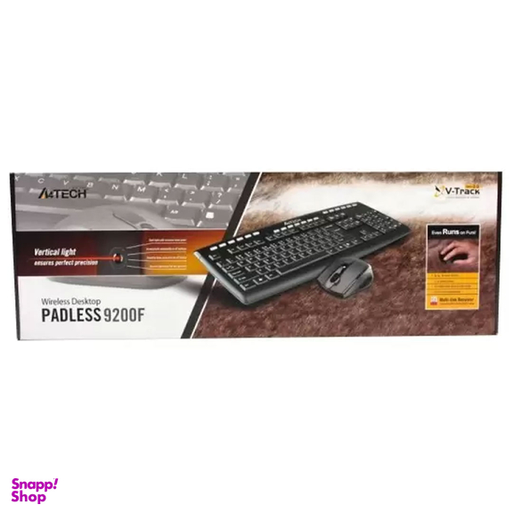 کیبورد و ماوس بی سیم ای فورتک (A4 Tech) مدل 9200F رنگ مشکی