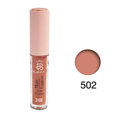 رژلب مایع مات برانوس مدل Long Lasting کد 502 حجم 5 میلی لیتر