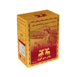 چای سیاه شکسته سوپر زرین دو قوچ وزن 100 گرم