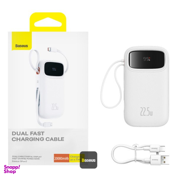 پاوربانک بیسوس مدل Qpow2 ظرفیت 20000 میلی آمپر ساعت