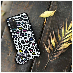کاور دکین مدل Rikki طرح Leopard - C مناسب برای گوشی موبایل سامسونگ Galaxy A02s به همراه پایه نگهدارنده