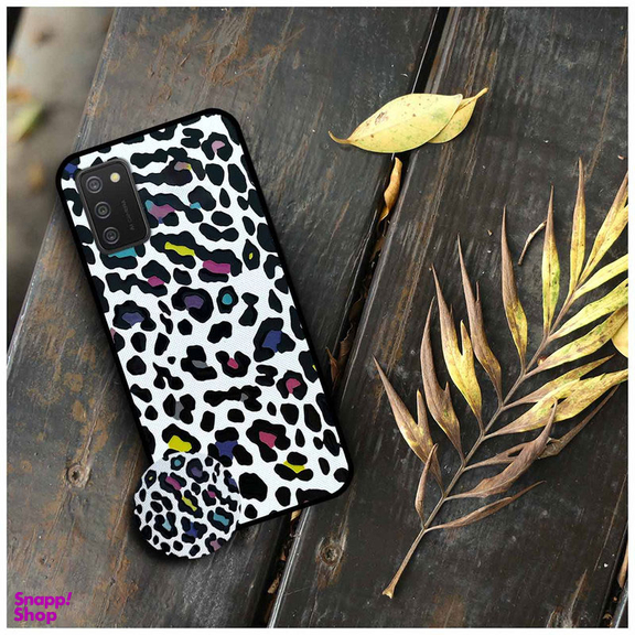 کاور دکین مدل Rikki طرح Leopard - C مناسب برای گوشی موبایل سامسونگ Galaxy A02s به همراه پایه نگهدارنده