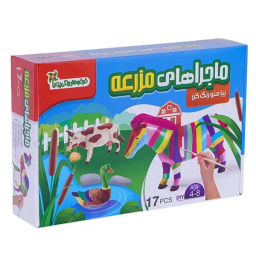 بازی آموزشی فرفره های رنگی مدل رنگ آمیزی ماجراهای مزرعه رنگی کد 1060010061