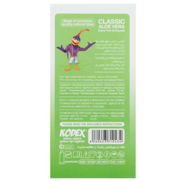 کاندوم ناچ کدکس مدل Classic Aloe vera بسته 12 عددی