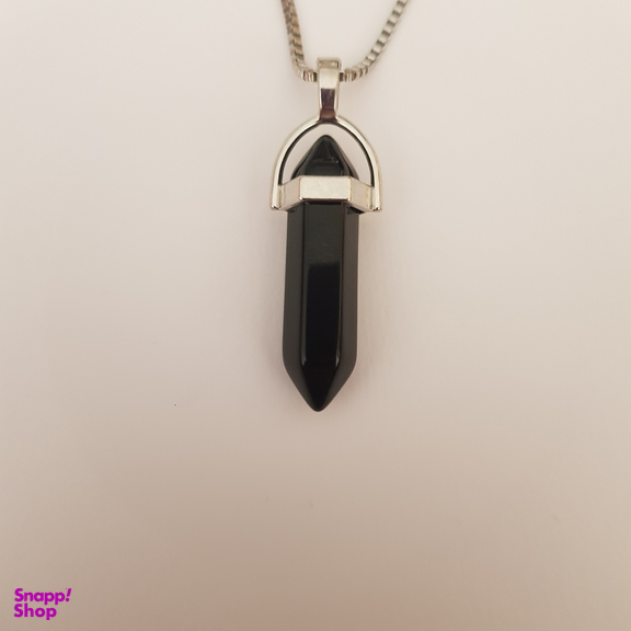 گردنبند سنگ مدل چاکرا کد 256 رنگ مشکی