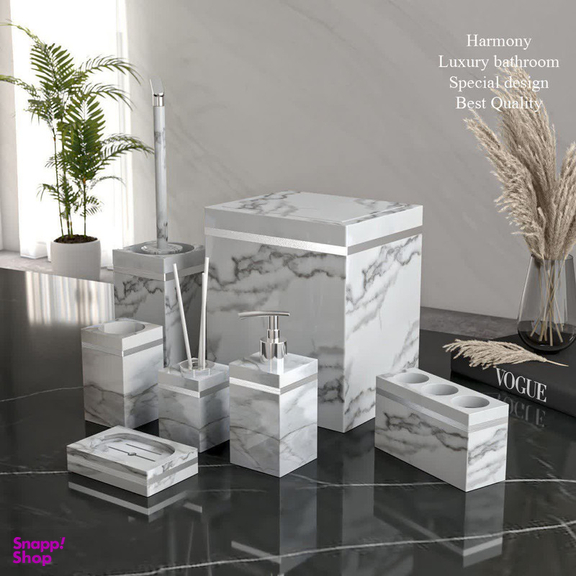 ست سرویس بهداشتی 7 پارچه هارمونی مدل رویا ماربل HA کد TP767