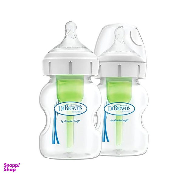 شیشه شیر دکتر براونز کد wb52600 گنجایش 150 میلی لیتر مجموعه ۲ عددی