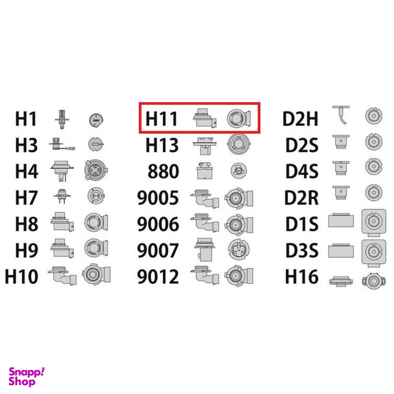 لامپ هدلایت خودرو سام مدل U10 پایه H11 بسته 2 عددی