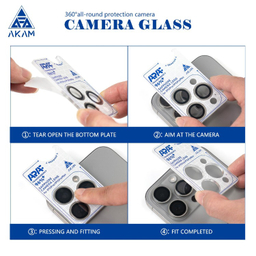 محافظ لنز دوربین موبایل مدل آکام مناسب اپل iPhone 16 Pro / 16 Pro Max